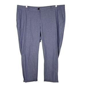 Talbots Plus Womens Pants 18W Light Blue Cotton Lightweight